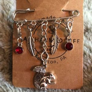 NWT, Handcrafted by A Charmed Life. Silver 5” Pin
